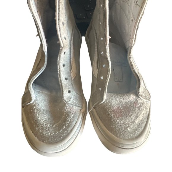 Vans Kids Size 11 High Top Blue with Suede and Canvas Featuring a Rainbow Unicor - Picture 5 of 9